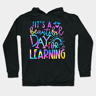 For Learning  Tie Dye Back To School Hoodie